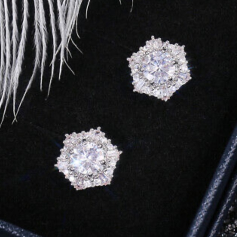 925 Silver Stud Earrings for Women A Pair set - Picture 5 of 8